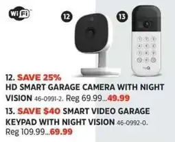 Canadian Tire HD smart garage camera with night vision offer