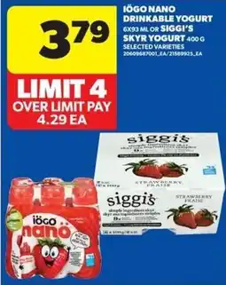Real Canadian Superstore Iogo nano drinkable yogurt offer