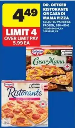 Real Canadian Superstore Dr Oetker ristorante or casa di mama pizza offer