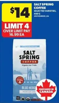 Real Canadian Superstore Salt Spring coffee offer