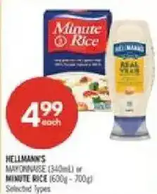Hellmann's mayonnaise or minute rice