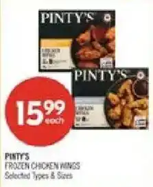 Shoppers Drug Mart Pinty's frozen chicken wings offer