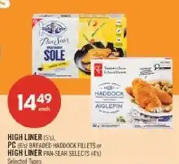Shoppers Drug Mart High Liner breaded haddock fillets or High Liner pan-sear selects offer
