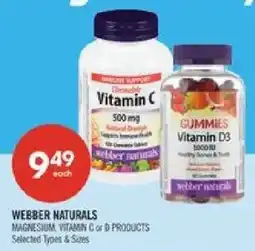 Shoppers Drug Mart Webber Naturals Magnesium, Vitamin C or D Products offer