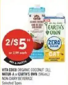 Shoppers Drug Mart Vita Coco organic coconut non-dairy beverage offer