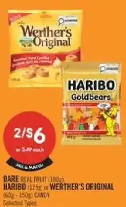 Shoppers Drug Mart Dare real fruit or haribo or werther's original candy offer