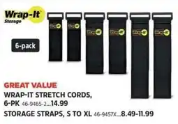 Canadian Tire Wrap-it stretch cords offer