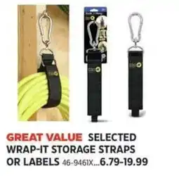 Canadian Tire Great Value selected wrap-it storage straps or labels offer