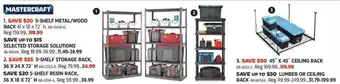 Mastercraft 5-shelf metal/wood rack