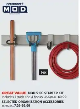 Canadian Tire Mastercraft mod 5-pc starter kit offer