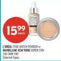 Shoppers Drug Mart L'oreal true match powder or maybelline new york super stay offer