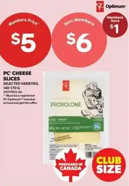 Real Canadian Superstore PC cheese slices offer