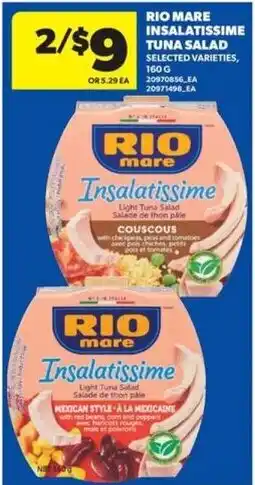 Real Canadian Superstore Rio mare insalatissime tuna salad offer