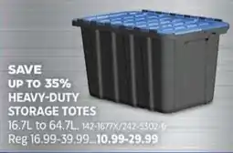 Canadian Tire heavy-duty storage totes offer