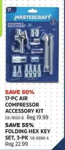 Canadian Tire Mastercraft 17-pc air compressor accessory kit offer