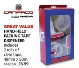 Canadian Tire CanpacO hand-held packing tape dispenser offer
