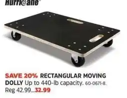 Canadian Tire Hurricane rectangular moving dolly offer