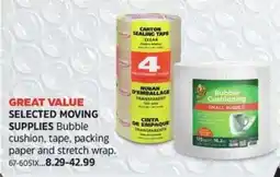 Canadian Tire Great Value selected moving supplies offer