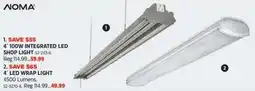 Canadian Tire Noma 4' 100w integrated led shop light offer