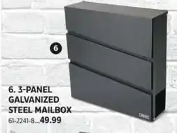 Canadian Tire Davco 3-panel galvanized steel mailbox offer