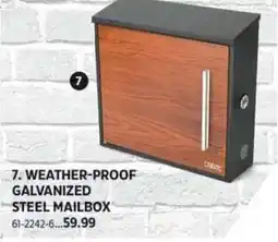 Canadian Tire weather-proof galvanized steel mailbox offer