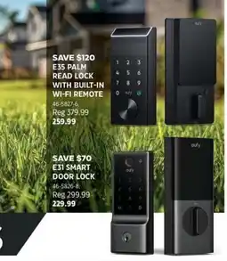 Canadian Tire eufy e35 palm read lock with built-in wi-fi remote offer