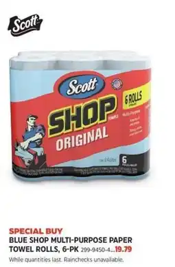 Canadian Tire Scott shop original blue shop multi-purpose paper towel rolls offer