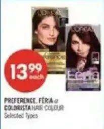 L'Oréal Preference, Féra or Colorista hair colour