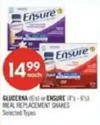 Shoppers Drug Mart Glucerna or Ensure meal replacement shakes offer