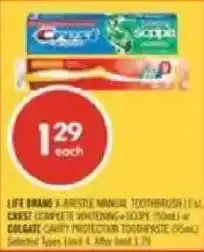 Shoppers Drug Mart Life Brand x-bristle manual toothbrush offer