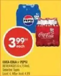 Shoppers Drug Mart Coca-Cola or Pepsi beverages offer