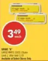 Shoppers Drug Mart Grade A large white eggs 1 dozen offer