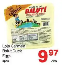 T&T Supermarket Lola Carmen Balut Duck Eggs offer