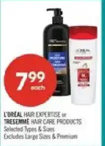 Shoppers Drug Mart L'oreal hair expertise or tresemme hair care products offer