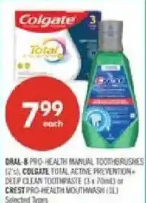 Shoppers Drug Mart Colgate oral b pro health manual toothbrushes offer