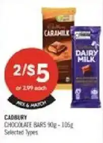 Shoppers Drug Mart Cadbury chocolate bars offer