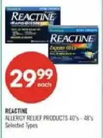 Shoppers Drug Mart Reactine allergy relief products offer