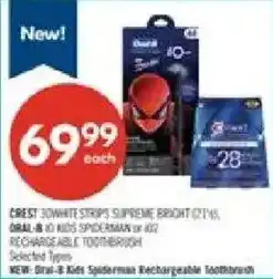 Shoppers Drug Mart Oral-B Kids Spiderman Rechargeable Toothbrush offer