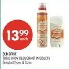 Shoppers Drug Mart Old Spice total body deodorant products offer