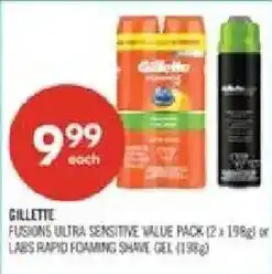 Shoppers Drug Mart Gillette fusions ultra sensitive value pack offer
