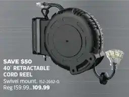 Canadian Tire 40' retractable cord reel offer
