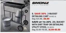 Canadian Tire Simoniz platinum 2-bucket detailing cart offer