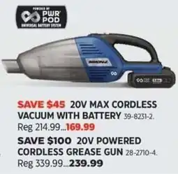Canadian Tire Bissell 20v max cordless vacuum with battery offer