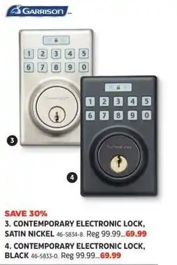 Canadian Tire Garrison contemporary electronic lock offer