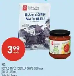 Shoppers Drug Mart PC kettle style tortilla chips offer