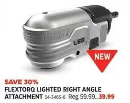 Canadian Tire Dewalt flextorq lighted right angle attachment offer