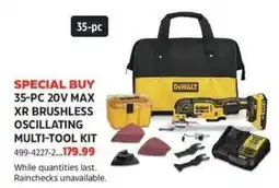 Canadian Tire DeWalt 35-pc 20v max xr brushless oscillating multi-tool kit offer