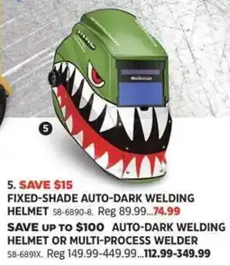 Canadian Tire Mastercraft fixed-shade auto-dark welding helmet offer