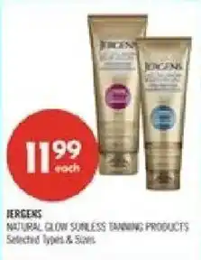 Shoppers Drug Mart Jergens natural glow sunless tanning products offer
