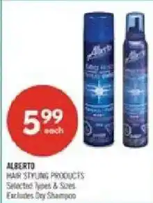 Shoppers Drug Mart Alberto hair styling products offer